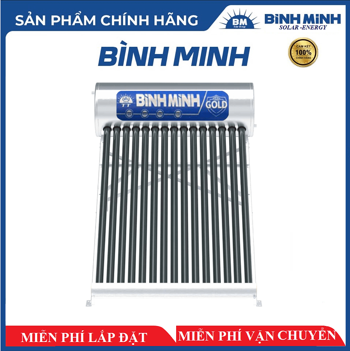 Thông tin về máy nước nóng năng lượng mặt trời 150L 5 Máy nước nóng năng lượng mặt trời 150l Bình Minh