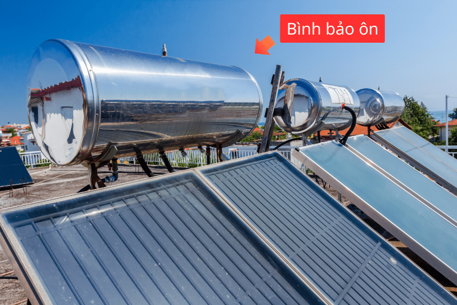 Máy nước nóng năng lượng mặt trời ống chân không là gì? Có tốt không? 35 Bình bảo ôn máy nước nóng năng lượng mặt trời