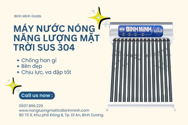 máy nước nóng năng lượng mặt trời 304