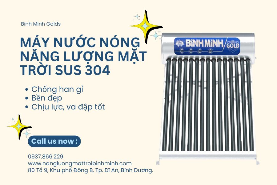 Máy nước nóng năng lượng mặt trời 304: Một lựa chọn thông minh cho hệ thống nước nóng gia đình. 25 máy nước nóng năng lượng mặt trời 304