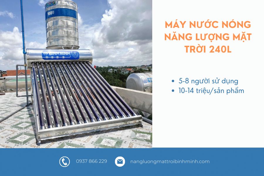 Máy nước nóng năng lượng mặt trời 240L