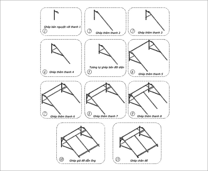 Hướng dẫn lắp đặt chân máy nước nóng năng lượng mặt trời