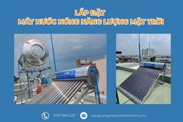 Lắp đặt máy nước nóng năng lượng mặt trời