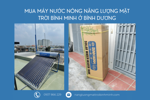 Máy nước nóng năng lượng mặt trời ở Bình Dương