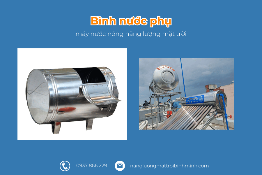 Bảng giá phụ kiện máy nước nóng năng lượng mặt trời 14 Bình nước phụ - phụ kiện máy nước nóng năng lượng mặt trời