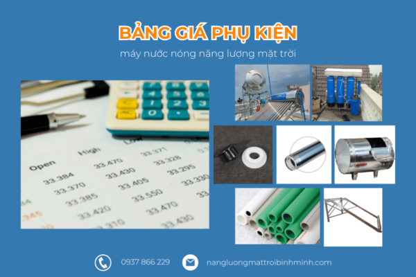 Bảng giá phụ kiện máy nước nóng năng lượng mặt trời