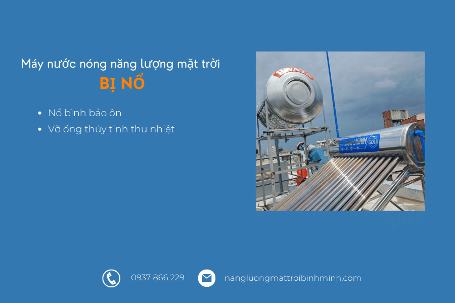 Lỗi máy nước nóng năng lượng mặt trời bị nổ