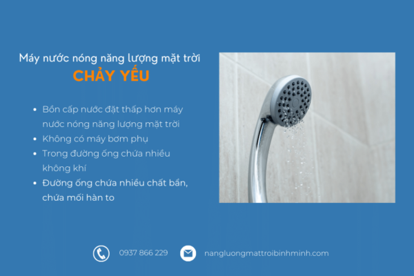 Lỗi máy nước nóng năng lượng mặt trời chảy yếu