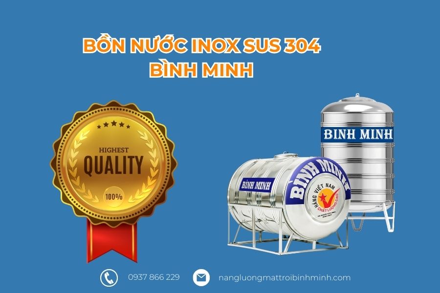 Khám phá ưu nhược điểm của bồn nước inox SUS 304 9 Bồn nước inox SUS 304 Bình Minh