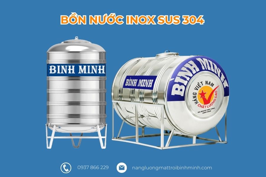 Mua bồn nước inox SUS 304 tại Bình Minh