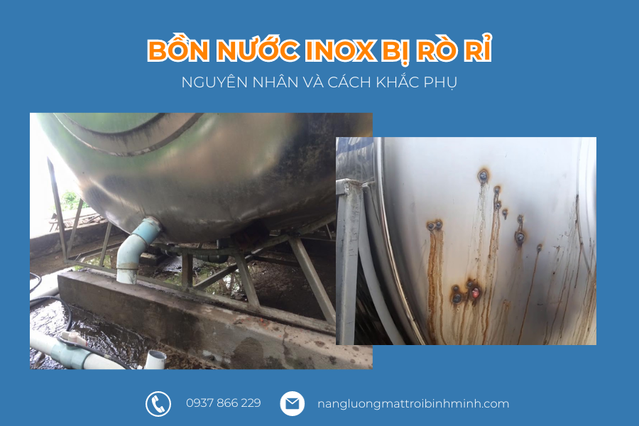 Lỗi bồn nước inox bị rò