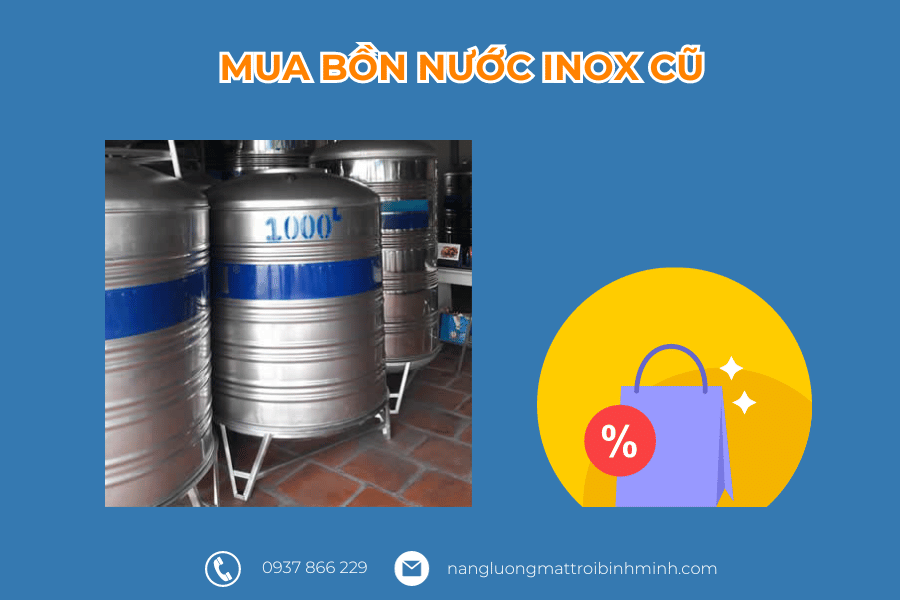 Mua bồn nước inox cũ