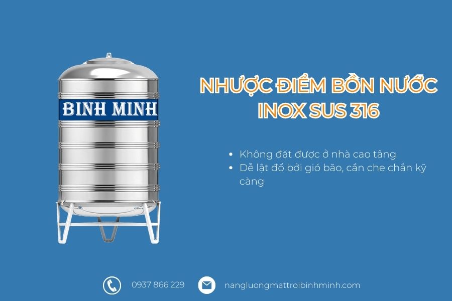 Bồn nước inox đứng có gì đặc biệt? Có nên mua bồn đứng không? 7 Nhược điểm của bồn nước inox đứng
