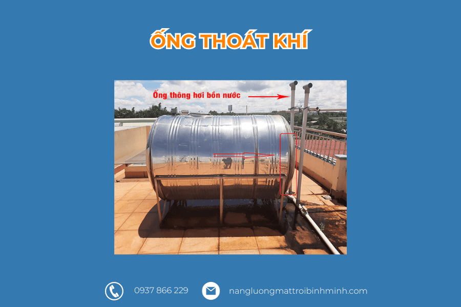 Ống thoát khí bồn nước inox