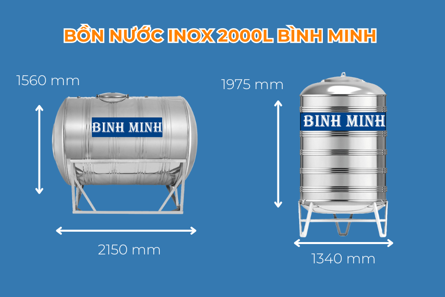 Bồn nước inox 2000L - Giải pháp tối ưu, hiệu quả, tiết kiệm cho gia đình 9 may nuoc nong nang luong mat troi binh minh 11