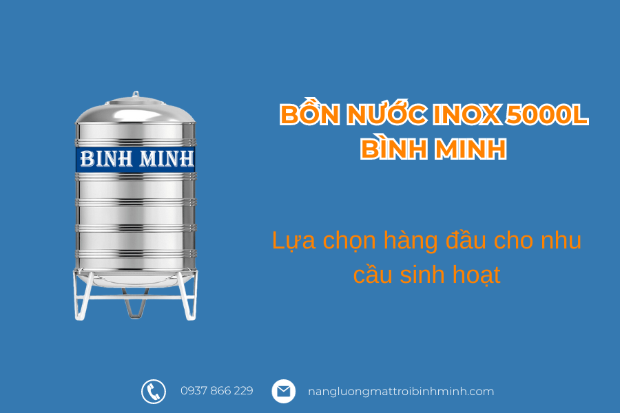 bình nước inox 5000L bình minh