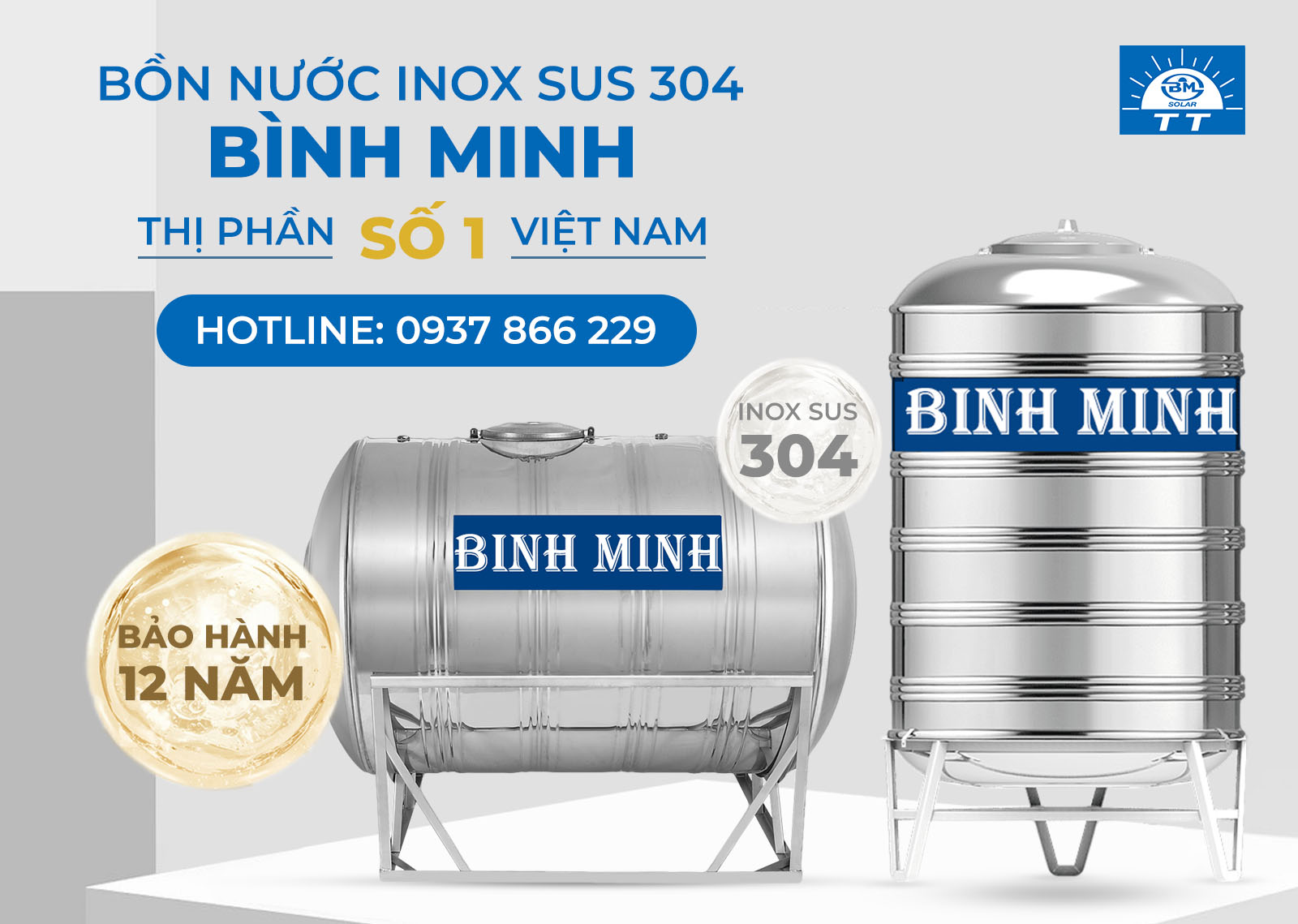 Bồn nước inox Bình Minh