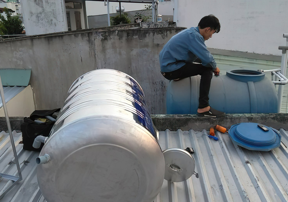 bồn nước inox ngang