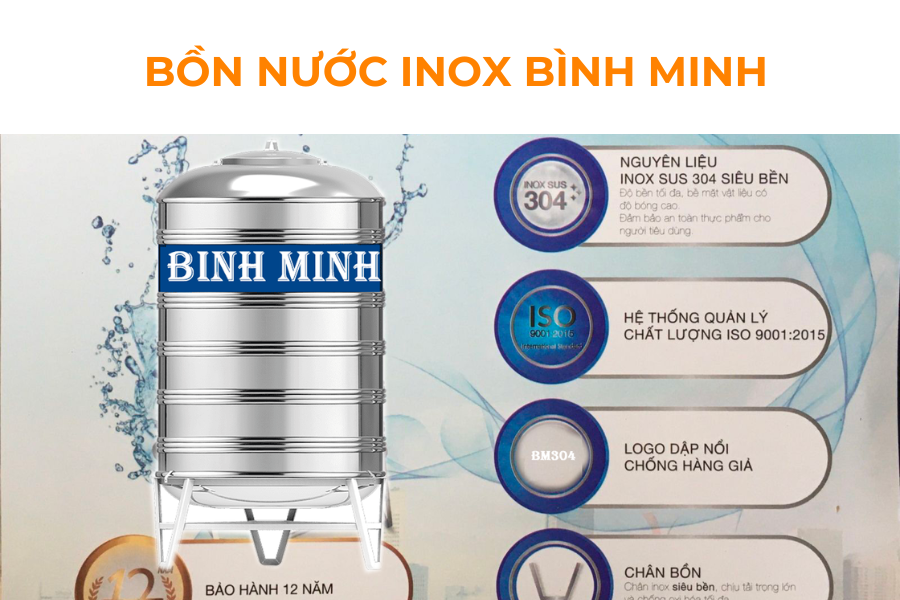 Giải mã sức hút bồn nước inox Bình Minh 10 Bồn nước inox Bình Minh