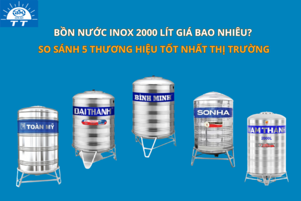 Bồn nước inox 2000 lít giá bao nhiêu?