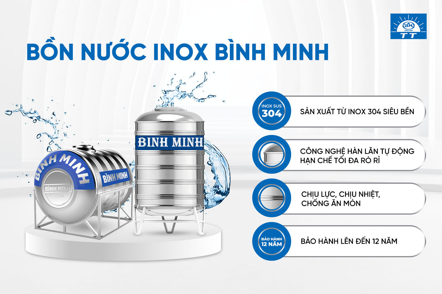 Bồn nước inox 1000l giá bao nhiêu? Đâu là lựa chọn phù hợp? 11 Thương hiệu bồn nước inox