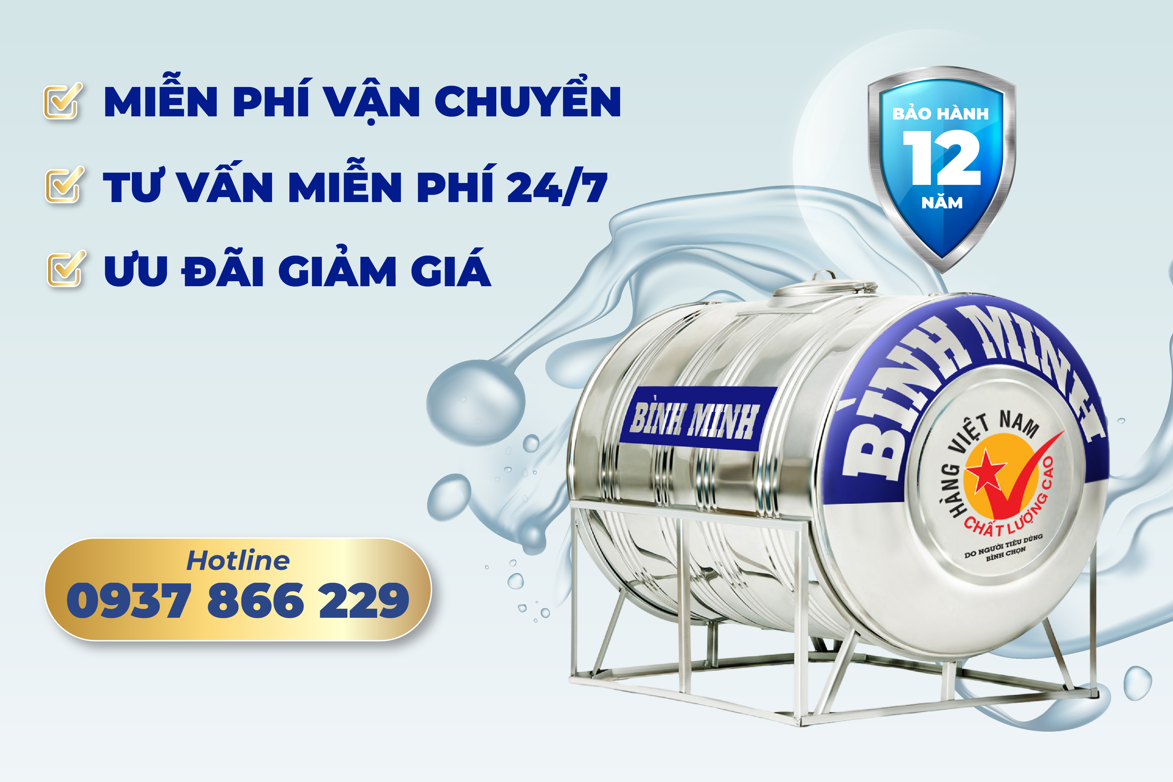 Trung tâm Phân phối Máy nước nóng, Bồn nước Bình Minh