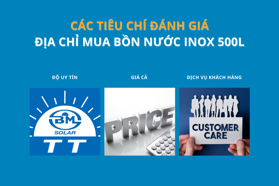 Các tiêu chí đánh giá địa chỉ mua bồn nước inox 500l tốt và uy tín